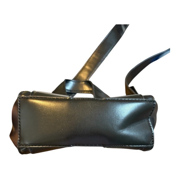 Zara‎ Mini Tote Bag Studded Faux Leather Top Handle Crossbody Black - Picture 8 of 8